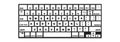 Computer keyboard layout with QWERTY keys isolated on white background Royalty Free Stock Photo