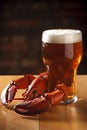 claw beer food red crawfish background crab crayfish snack glass seafood. Generative AI.