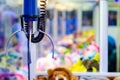 A claw crane game machine with toys Royalty Free Stock Photo