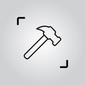 Claw hammer thinline icon