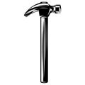 Claw Hammer Tool in Black and White for Construction and Carpentry Work, Hand Tool for Nailing and Demolition Royalty Free Stock Photo