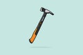 Claw Hammer tool vector illustration. Working tools equipment objects icon concept. Claw Hammer tool in cross sign vector design o