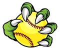 Claw Monster Talons Hand Holding Softball Ball