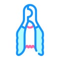 claw trimming scissors color icon vector illustration