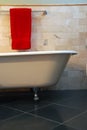 Clawfoot tub in bathroom. Royalty Free Stock Photo