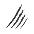 Claws scratch vector, animal claw scratch. prints or claw marks on a white background vector eps10.