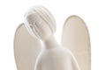 Clay Angel Statue Isolated on White Royalty Free Stock Photo
