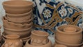 Clay art pots Royalty Free Stock Photo