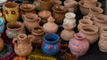 Clay art pots Royalty Free Stock Photo