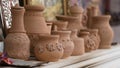 Clay art pots Royalty Free Stock Photo