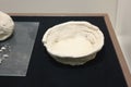 Clay bowl used at Kolomoki mound displayed in the Museum Royalty Free Stock Photo