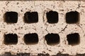 Clay Brick Holes Detail Royalty Free Stock Photo