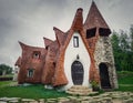 The Clay Castle from the Valley of Fairies, a touristic complex in Transylvania, Romania. The home of dwarf or hobbits from Royalty Free Stock Photo