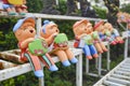 Clay children holding sign boards