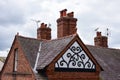 Clay chimney pots on rooftops Royalty Free Stock Photo