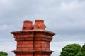 Clay chimney pots Royalty Free Stock Photo