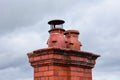 Clay chimney pots Royalty Free Stock Photo