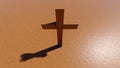 Clay christian cross on an argil background. 3d illustration metaphor for God, Christ, Christianity Royalty Free Stock Photo