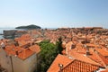 Clay city rooftops in Dubrovnik, overlooking Adria