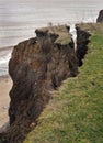 Clay cliff erosion. Royalty Free Stock Photo