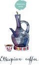 Clay coffee pot