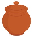 Clay cooking pot, icon Royalty Free Stock Photo