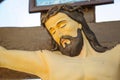 Clay crucifix with the figure of Jesus Christ Royalty Free Stock Photo