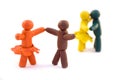 Clay dancing Royalty Free Stock Photo