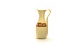 Clay decorative vase isolate on a white background