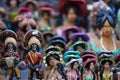 Clay dolls from Brazil. Concept of musicians and women.