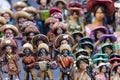 Clay dolls from Brazil. Concept of musicians and women. Royalty Free Stock Photo