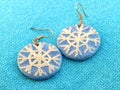 Clay earrings in winter style