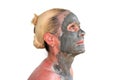 Clay face mask Royalty Free Stock Photo