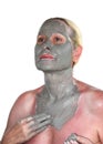 Clay face mask Royalty Free Stock Photo
