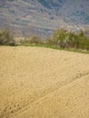 Clay field countryside