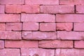 Brick wall background. Pink toned Royalty Free Stock Photo