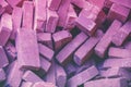 Clay handmade bricks. Pile of bricks abstract background Royalty Free Stock Photo