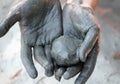 Clay in the hands Royalty Free Stock Photo