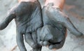 Clay in the hands Royalty Free Stock Photo