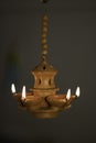Clay Hanging Lamp, Handmade Diya/Lantern for Diwali Puja