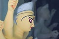 Statue of Hindu Goddess Durga under preparation for Durga Puja festivals Royalty Free Stock Photo