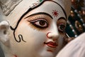 Clay image making,Clay artist,painting eye, Goddess Saraswati ,Kumartuli