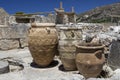 Clay jars at Knossos palace Royalty Free Stock Photo