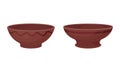 Clay Kitchenware and Ceramic Vessel with Deep Bowl Vector Set
