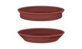 Clay Kitchenware and Ceramic Vessel with Plate Vector Set