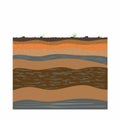 Clay layers of earth Royalty Free Stock Photo