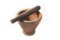 Clay mortar. Royalty Free Stock Photo