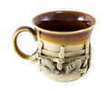 Clay mug isolated