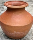 Clay pot in the garden Royalty Free Stock Photo