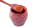 Clay pot with honey